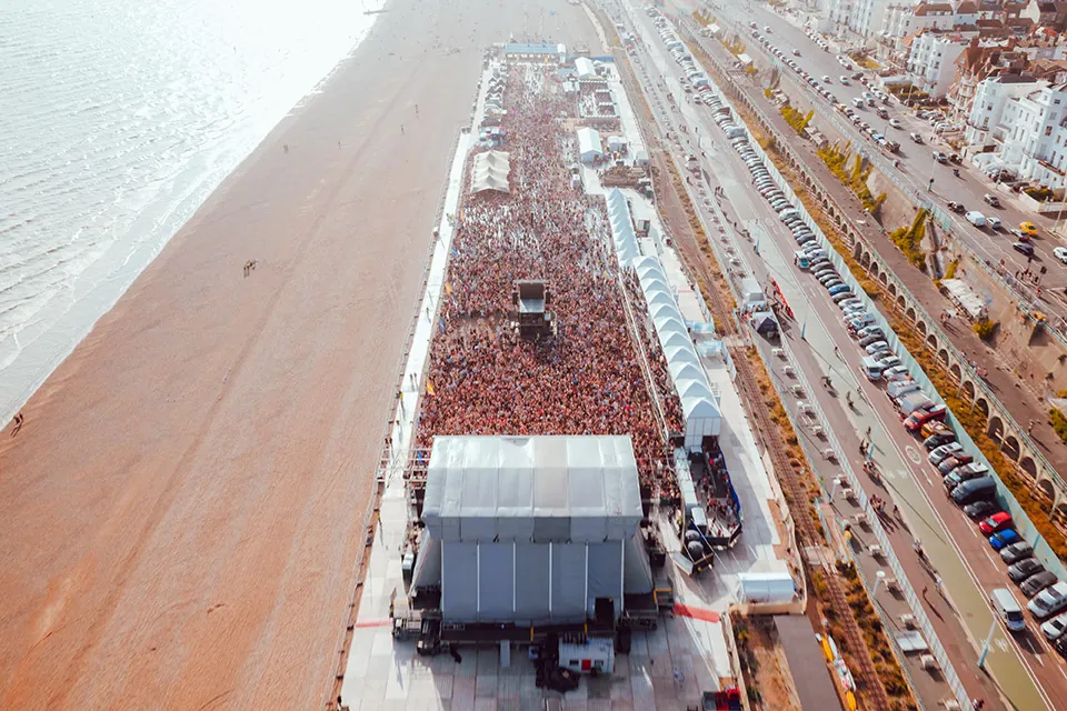 Live music performance at On The Beach Brighton