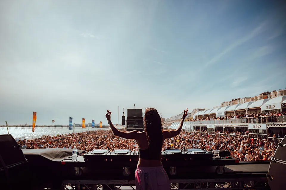 DJ performing at On The Beach