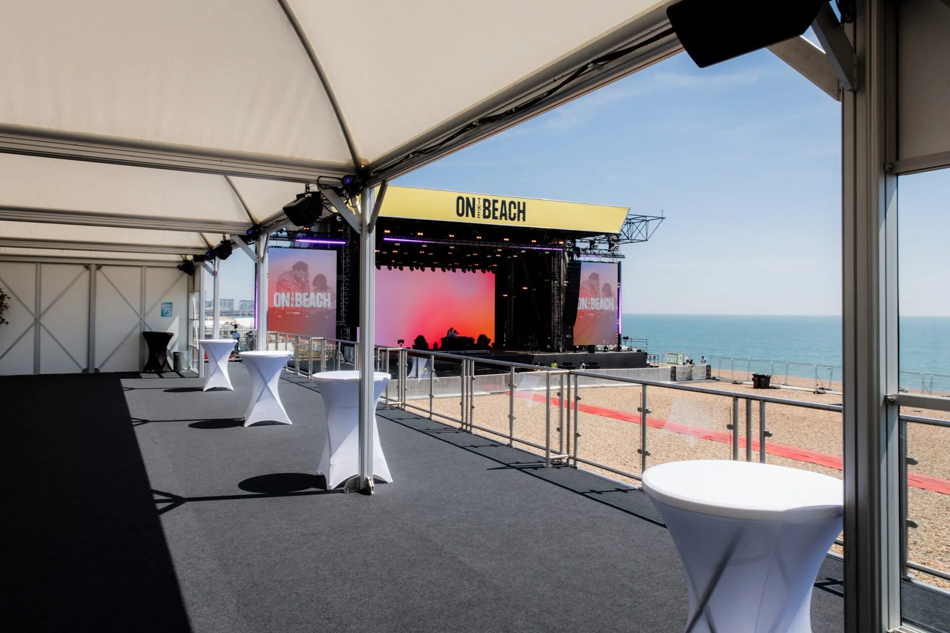 VIP viewing platform with stage views